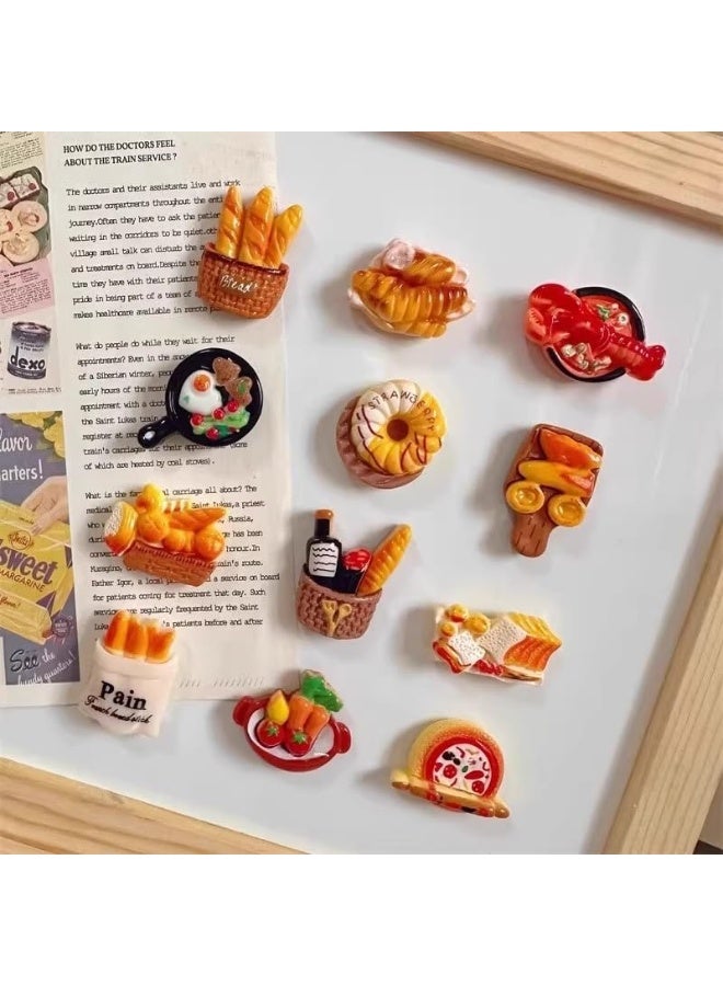 fantasize Cute Mini Food Shaped Fridge Magnets – Set of 12 – Adorable Kitchen Decor – Refrigerator Magnets for Home and Office – Fun Gift Idea for Moms, Teachers and Food Lovers - Image 3